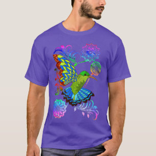 Mooie, kleurrijke mensvogel t-shirt