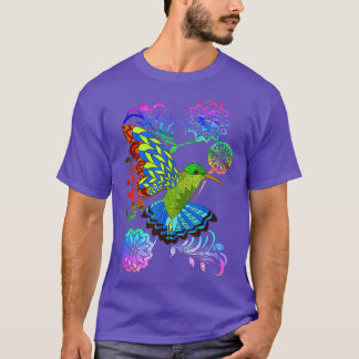 Mooie, kleurrijke mensvogel t-shirt