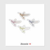 Mooie, kleurrijke mensvogels sticker (Vel)