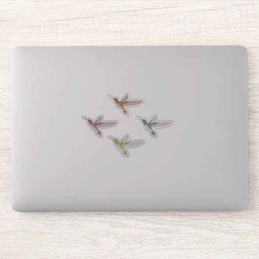 Mooie, kleurrijke mensvogels sticker (Computer)