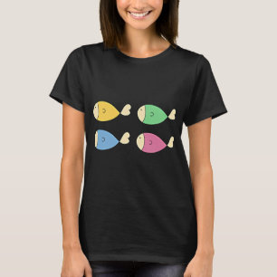 Mooie Kleurrijke Met De Hand Getekende Vis Set T-shirt