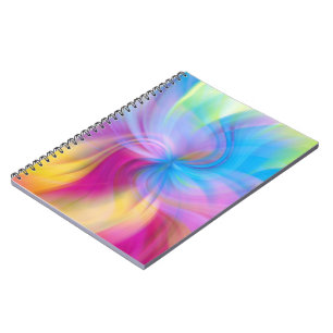 Mooie Kleurrijke Moderne Trendy Roze Blauwe Spiraa Notitieboek