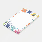Mooie Kleurrijke Monster Rand Notitieblok Kinderen Post-it® Notes (Schuin)