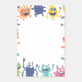 Mooie Kleurrijke Monster Rand Notitieblok Kinderen Post-it® Notes