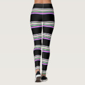 Mooie kleurrijke neon strepen leggings (Achterkant)