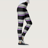 Mooie kleurrijke neon strepen leggings (Rechts)