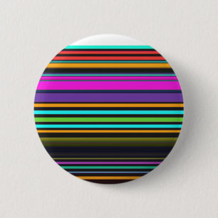 Mooie kleurrijke neon strepen ronde button 5,7 cm
