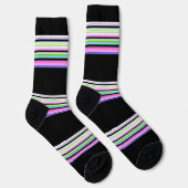 Mooie kleurrijke neon strepen sokken (Rechts)