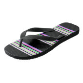 Mooie kleurrijke neon strepen teenslippers (Schuin)