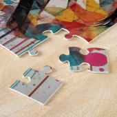 Mooie kleurrijke paard ,paard liefhebber legpuzzel (Zijkant)