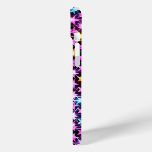 Mooie kleurrijke paarse glanzende sterren Case-Mate iPhone case (Achterkant / Links)