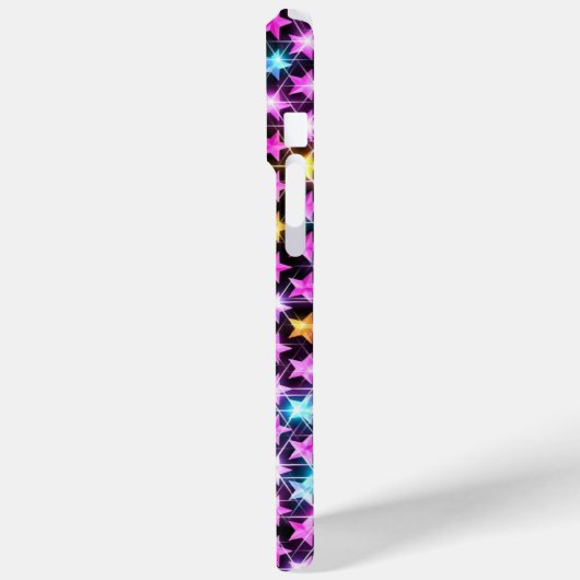 Mooie kleurrijke paarse glanzende sterren Case-Mate iPhone case (Achterkant / Links)