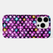 Mooie kleurrijke paarse glanzende sterren Case-Mate iPhone case (Achterkant (horizontaal))