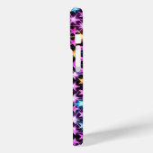 Mooie kleurrijke paarse glanzende sterren Case-Mate iPhone case (Achterkant / Links)