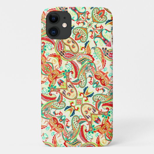 Mooie kleurrijke paisleyprint Case-Mate iPhone case (Achterkant)