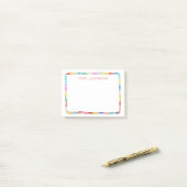 Mooie Kleurrijke Paperclips School Docenten Naam Post-it® Notes (Op bureau)