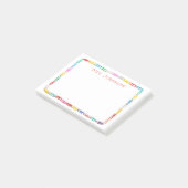Mooie Kleurrijke Paperclips School Docenten Naam Post-it® Notes (Schuin)