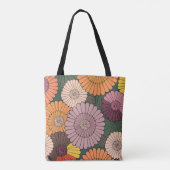 Mooie kleurrijke pastel bloemkunst tote bag (Achterkant)
