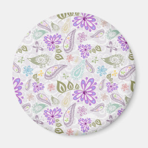 Mooie kleurrijke pastel paisley patronen magneet