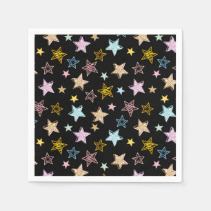 Mooie Kleurrijke Pastel Sterren Patroon Servet