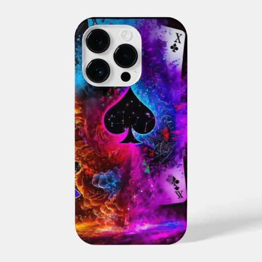 MOOIE KLEURRIJKE POKER KAART iPhone HOESJE (Achterkant)