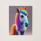 Mooie kleurrijke Pony met regenboogkleuren, Pony Legpuzzel (Verticaal)