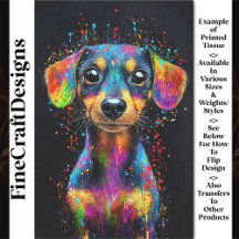 Mooie Kleurrijke Pop Art Dachshund Hond AX4 Découp