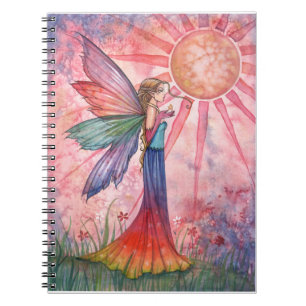 Mooie kleurrijke Rainbow Fairy Notitieboek Journal
