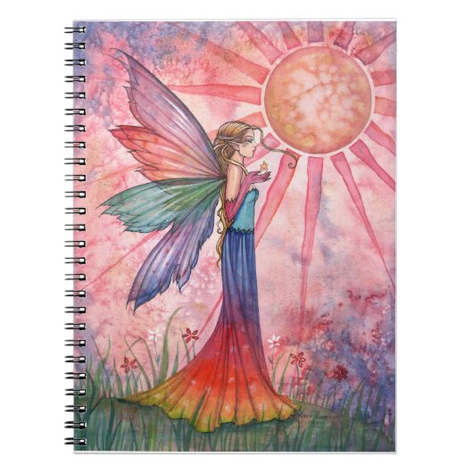Mooie kleurrijke Rainbow Fairy Notitieboek Journal (Voorkant)