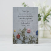 Mooie kleurrijke Rozen bedankje Bedankkaart (Staand voorkant)