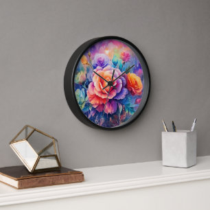 Mooie kleurrijke Rozen Wood Lijst