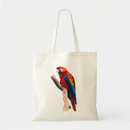 Mooie, kleurrijke Scarlet Macaw Parrot Bird Tote Bag (Voorkant)