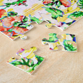 Mooie kleurrijke schilderijrozen legpuzzel (Zijkant)