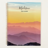 Mooie kleurrijke Sky Mountains gepersonaliseerd Planner (Voorkant)