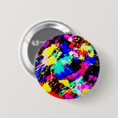 Mooie kleurrijke spattenverf ronde button 5,7 cm (Voorkant /achterkant)