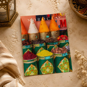 Mooie Kleurrijke Specerijen Van Marrakech Briefkaart