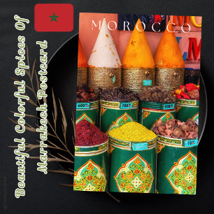 Mooie kleurrijke specerijen van Marrakech Briefkaart