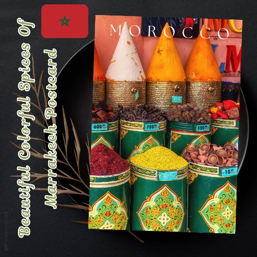 Mooie kleurrijke specerijen van Marrakech Briefkaart