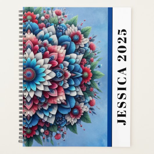 Mooie kleurrijke Spirituele Chic Mandala Modern Planner (Voorkant)