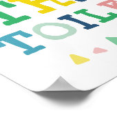 Mooie Kleurrijke Spoel de WC Leuke Kinderen Badkam Poster (Hoek)