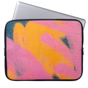 Mooie, kleurrijke straatkunst graffiti achteraan laptop sleeve