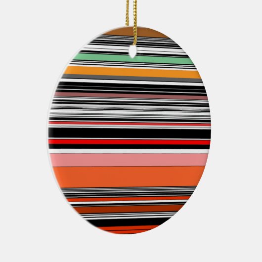 Mooie kleurrijke strepen keramisch ornament (Rechts)