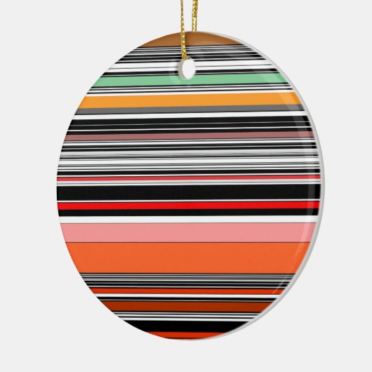 Mooie kleurrijke strepen keramisch ornament (Links)