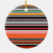 Mooie kleurrijke strepen keramisch ornament (Achterkant)
