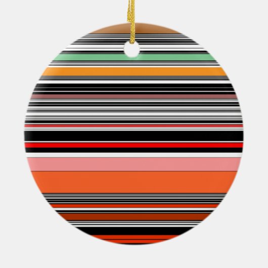 Mooie kleurrijke strepen keramisch ornament (Achterkant)