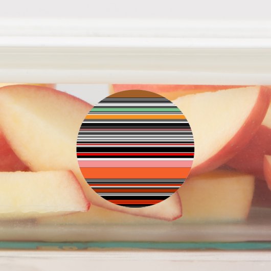 Mooie kleurrijke strepen labels (Aangebracht)