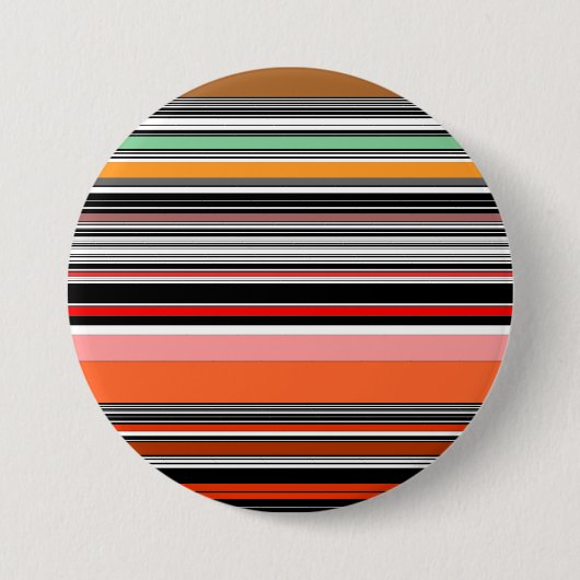 Mooie kleurrijke strepen ronde button 7,6 cm (Voorkant)