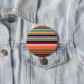 Mooie kleurrijke strepen ronde button 7,6 cm (In situ)