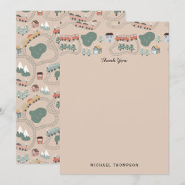 Mooie Kleurrijke Treinen op Spoorwegen Kinderen Pa Bedankkaart