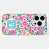 Mooie Kleurrijke Tuin Met Monogram Case-Mate iPhone Case (Achterkant (horizontaal))